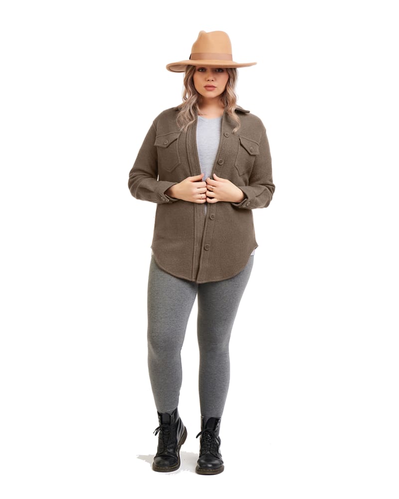 Plus size model wearing Kennedy Work Jacket by Dex Plus | Dia&Co | dia_product_style_image_id:168514